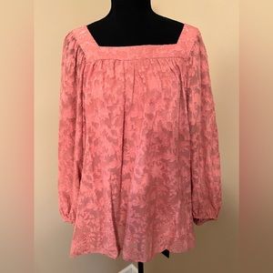 New Women’s Peasant Blouse, Pink, XL.